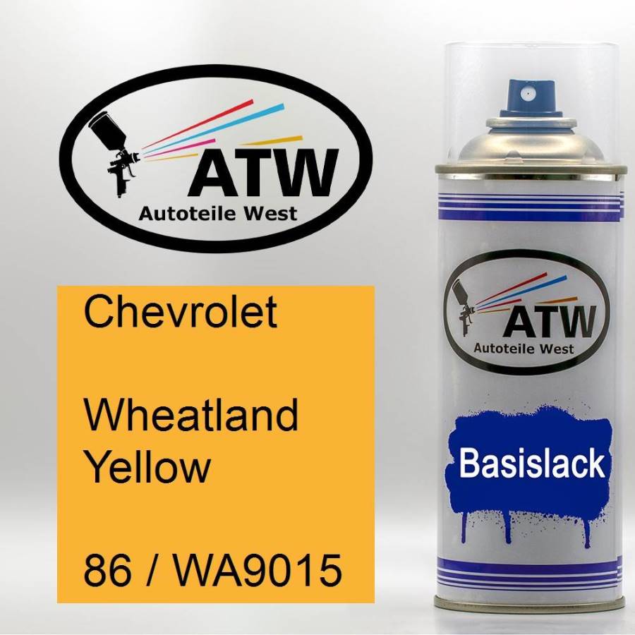 Chevrolet, Wheatland Yellow, 86 / WA9015: 400ml Sprühdose, von ATW Autoteile West.